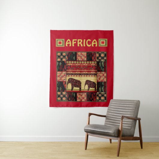 Tenture Le patchwork africain (En situation)