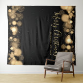 Tenture Le pays des merveilles d'hiver d'or de Joyeux Noël (En situation (horizontale))