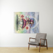 Tenture Le Petit Mur De Fée De Champignons Magiques Qui Pe (En situation (horizontale))