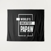 Tenture Le plus grand cadeau Papaw au monde pour hommes (Devant (Horizontal))