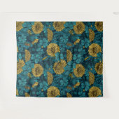 Tenture Le pré en jaune et bleu (Devant (Horizontal))