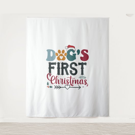 Tenture Le premier Noël du chien (Devant)