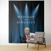 Tenture Le président Trump 👰🤵 Coutume de mariage patriot (En situation)