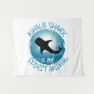 Tenture Le requin baleine est mon esprit animal