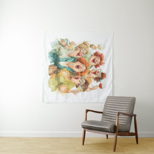 Tenture Le rire nocturne des dames (En situation (horizontale))