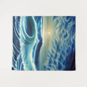 Tenture Le rugissement de la mer Bleue (Devant (Horizontal))