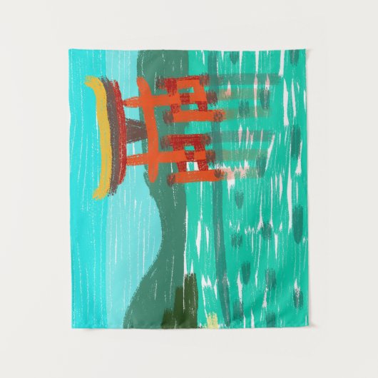 Tenture Le sanctuaire d'Itsukushima (Devant)