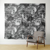 Tenture Le secret de Raven. Illustration gothique sombre e (En situation (horizontale))