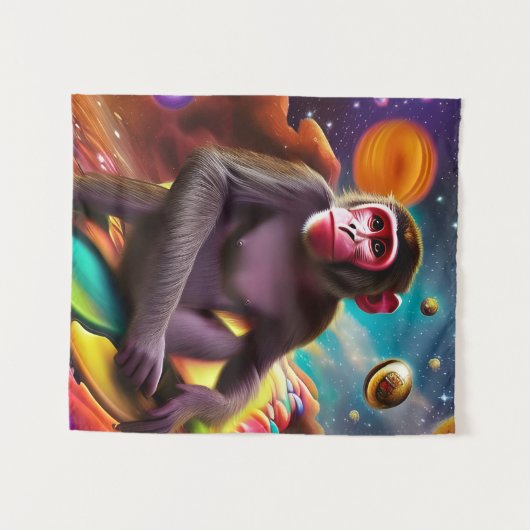 Tenture Le Singe (Trois) (Devant (Horizontal))