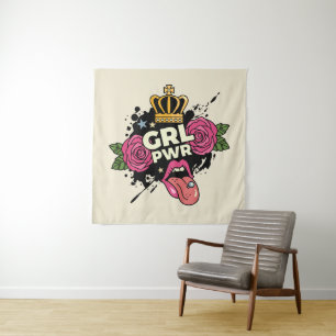 Tenture Le style tatouage Girl Power