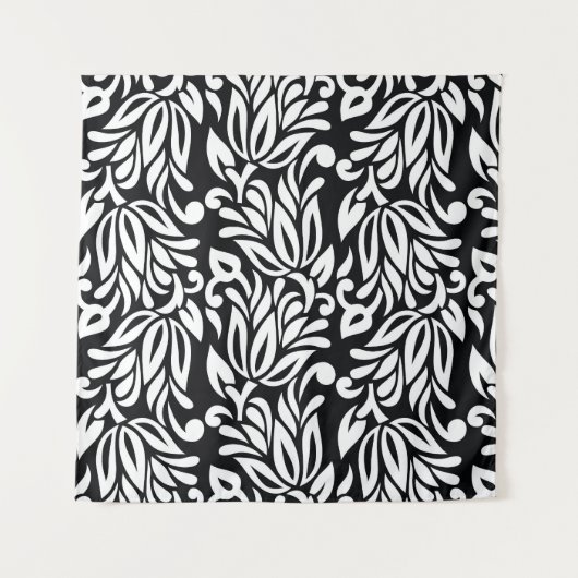 Tenture Le textile noir et blanc. (Devant)
