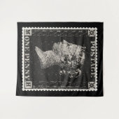 Tenture Le Timbre noir Penny (Devant (Horizontal))