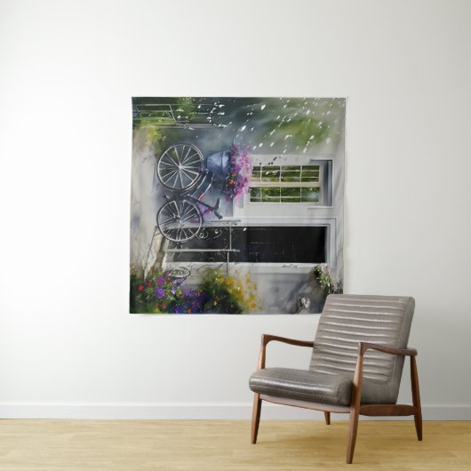 Tenture Le Vélo du jardin (En situation (horizontale))