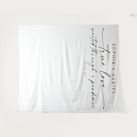 Tenture Le véritable amour a attendu pendant un mariage pa (Devant (Horizontal))