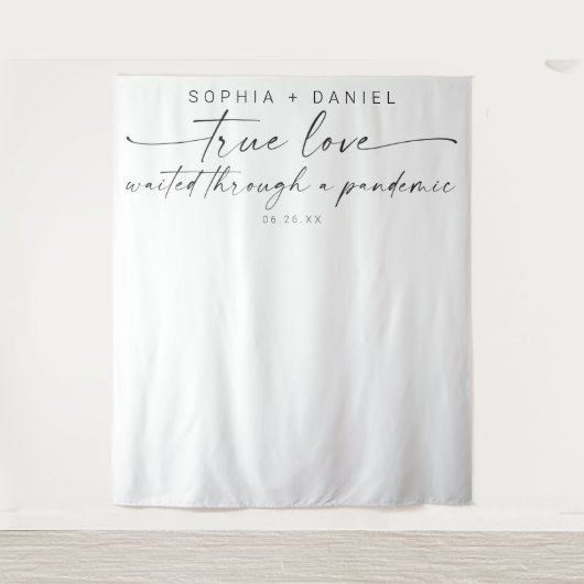 Tenture Le véritable amour a attendu pendant un mariage pa (Devant)