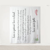 Tenture Le vers de Corinthiens, l'amour est patient (avec (Devant)