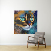 Tenture Le visage d'un mignon Lynx pointe Siamese (En situation)