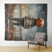 Tenture Le Wanderer à tête Citrouille (En situation (horizontale))