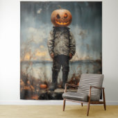 Tenture Le Wanderer à tête Citrouille (En situation)