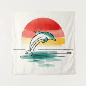 Tenture Leap du coucher du soleil (Devant)