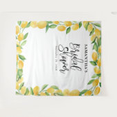 Tenture L'eau aquarelle Citron Citrus Fête de mariage (Devant (Horizontal))