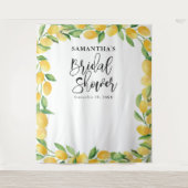 Tenture L'eau aquarelle Citron Citrus Fête de mariage (Devant)