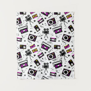 Tenture Lecteur de musique, magnétophone, bande vidéo, cam