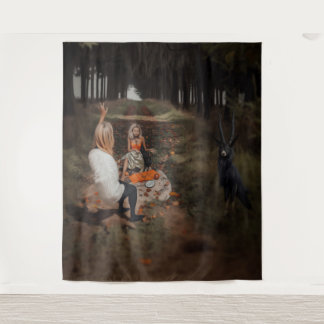 Tenture Lecteur Psychique Moyen Witchy Dark Occult AI Art