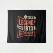 Tenture Légende depuis 1973 Cadeau d'anniversaire (Devant (Horizontal))