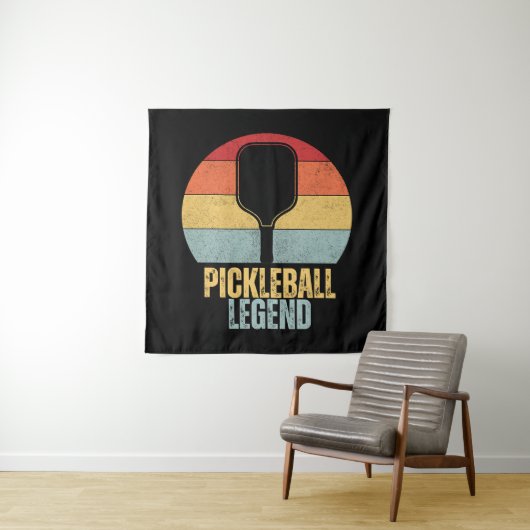 Tenture Légende drôle de Pickleball (En situation)
