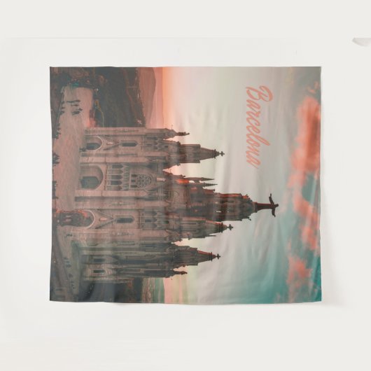 Tenture L'église de Barcelone (Devant (Horizontal))