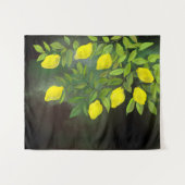 Tenture Lémons et branches jaunes (Devant (Horizontal))