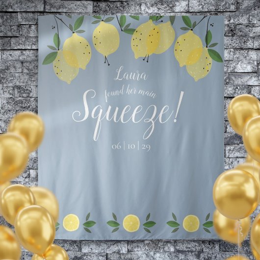 Tenture Lemons Main Squeeze Mariage Réception Photo Prop B