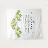 Tenture Lemony Greenery Mariage Bienvenue (Devant (Horizontal))
