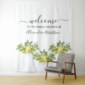 Tenture Lemony Greenery Mariage Bienvenue (En situation)