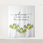 Tenture Lemony Greenery Mariage Bienvenue (Devant)
