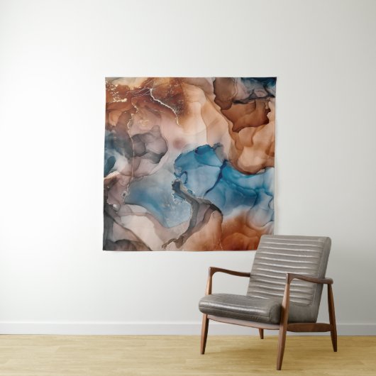 Tenture L'encre d'alcool est translucide. multicolo Abstra (En situation (horizontale))