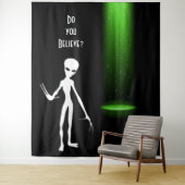 Tenture L'enlèvement d'Aliens OVNI 👽 Croyez-Vous ? (En situation)