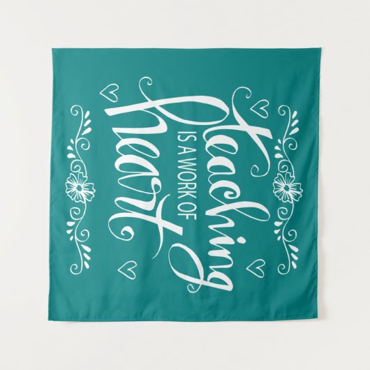 Tenture L'enseignement est un travail d'expression (Devant (Horizontal))