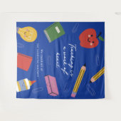 Tenture L'enseignement est une oeuvre de coeur Enseignant  (Devant (Horizontal))