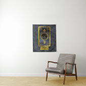 Tenture Leo Dark Zodiac Astrologie : Black Gold Nom (En situation)