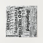 Tenture Leo Zodiac Word Cloud (Devant (Horizontal))