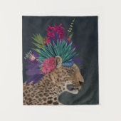 Tenture Leopard avec tête tropicale (Devant)