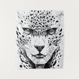 Tenture Leopard Jaguar Animal Wild Nature Illustration Art