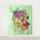 Tenture Léopard jaune Gecko Vert (Devant)