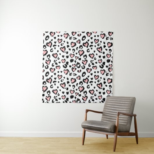 Tenture Leopard or jaguar seamless pattern, textured fashi (En situation)