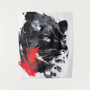 Tenture Leopard Panther Wild Nature Free Spirit Art Brush