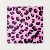 Tenture Léopard rose. Motif de peau animale. Leopard. Pant (Devant (Horizontal))