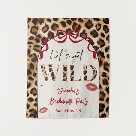 Tenture Leopard Wildly in Love Bachelorette Weekend (Devant)