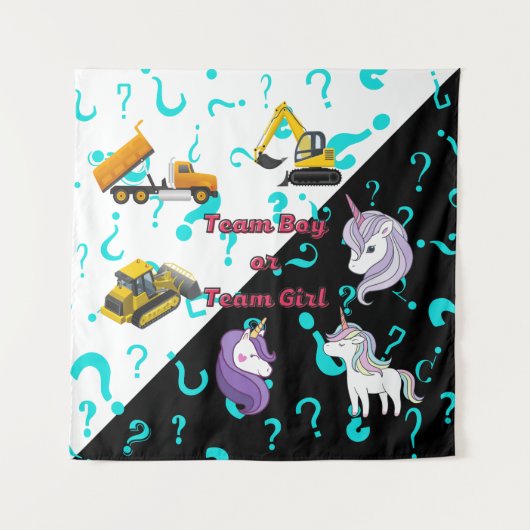 Tenture L'équipe garçon contre l'équipe fille Équipement l (Devant)